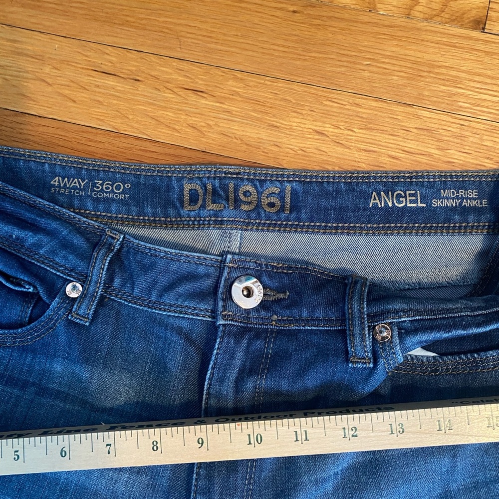 DL1961 WOMEN’s ANGEL MID RISE skinny jeans 4WAY STRETCH , 360 COMFORT - Picture 7 of 15